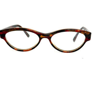OGI Evolution 3101/1380 Red Black Oval Eyeglasses Frames 52-16 140 Japan 20534